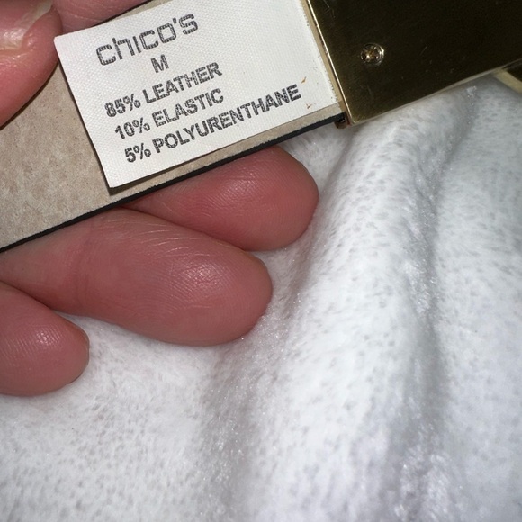 Cheetah print slim leather belt w/ toggle clasp pony hair and gold hardw… - Picture 4 of 4